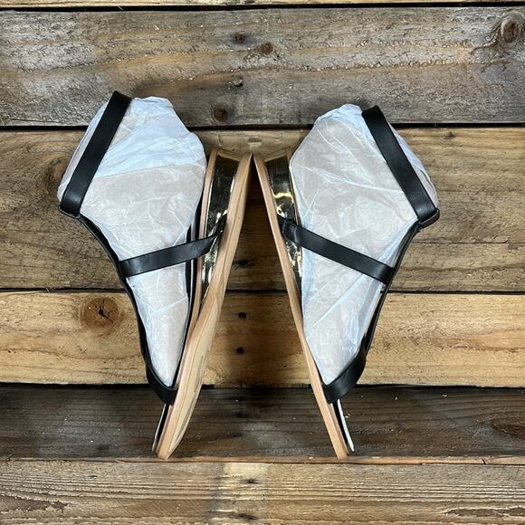 Franco Sarto Sybil Strappy Sandal - Black/Gold - 6.5 - New without box - Picture 6 of 8
